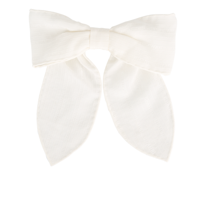 Chanel G25S Logo Bow Hair Barrette, front view